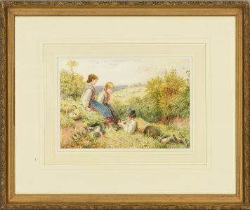 Myles Birket Foster RWS (1825-1899) - Late 19th Century Watercolour, Rural Idyll