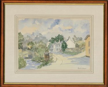 Harold Williams - Contemporary Watercolour, Village Street