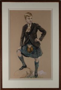 Kenneth Green (1905-1986) - 1938 Watercolour, Portrait of a Young Boy