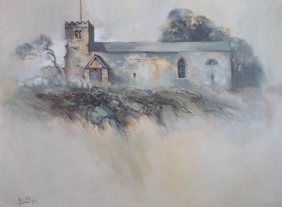 David Weston (1935-2011) - 1969 Oil, St Giles Church