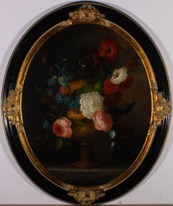 Rosetta - 20th Century Oil, Floral Urn