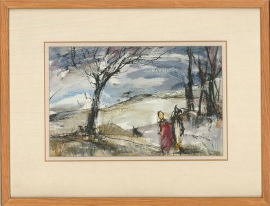 Frank Jaffe - Contemporary Watercolour, A Winter's Outing