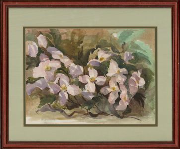 1993 Watercolour - Light Pink Flowers