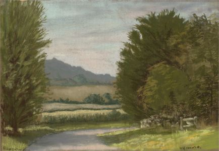 W.Q Huckle - Signed Mid 20th Century Pastel, Bredon Hill
