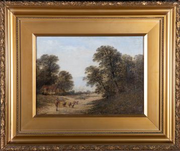Wayland - Late 19th Century Oil, Heading To New Pastures