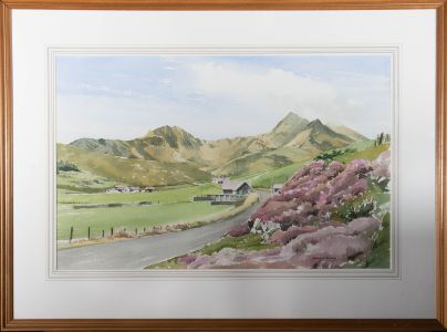 Bernard Hickey - Contemporary Watercolour, Highland Village