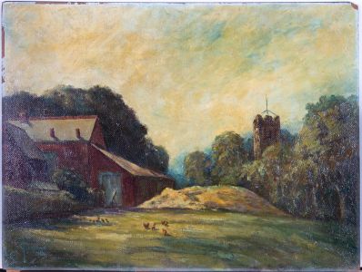 T. Chapman - 1964 Oil, Church Farm