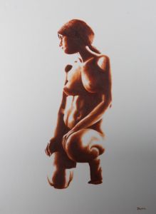 Jepson - Contemporary Acrylic, Crouching Nude
