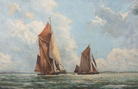 Richard Tearoe - 20th Century Oil, Thames Sailing Barges