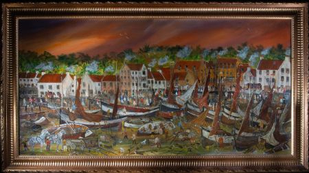 M. A. Batchelor - 2004 Oil, Drying The Sails At Sunset