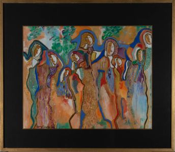 Harry Charles Tim - Contemporary Acrylic, A Happy Crowd