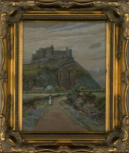 E.J.C.C. - 1896 Watercolour, Harlech Castle, Wales