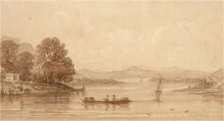 19th Century Watercolour - River Scene