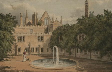 Early 19th Century Aquatint - Lord Byron's Newstead Abbey