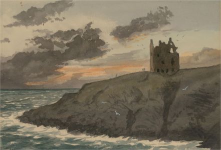 David Addey (b.1933) - 20th Century Watercolour, Coastal Ruin