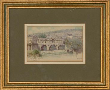 S. Poole - Signed Mid 20th Century Watercolour, Pulteney Bridge, Bath