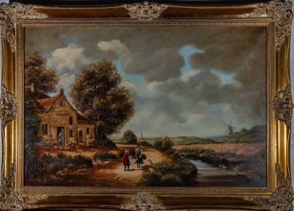 Josep Dyf - Large 20th Century Oil, Dutch Landscape