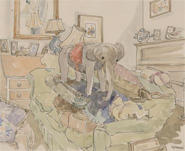 Jill Dickin - 1999 Watercolour, Upheaval