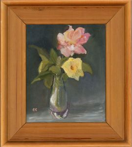 C. C - Contemporary Oil, Pretty Roses