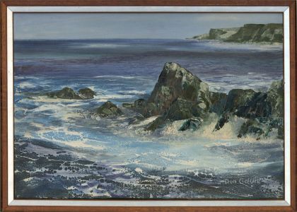 Don Goldie - 1977 Oil, Crashing Waves