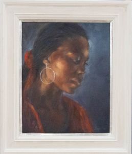 Vicki Norcliffe - Contemporary Oil, Pensive Portrait