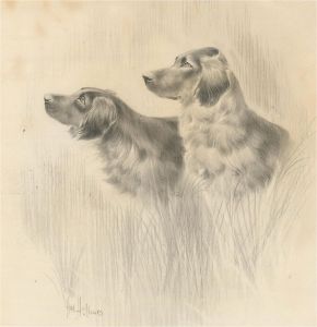 H. W. Hellings (1873-1948) - Early 20th Century Graphite Drawing, Dog Study