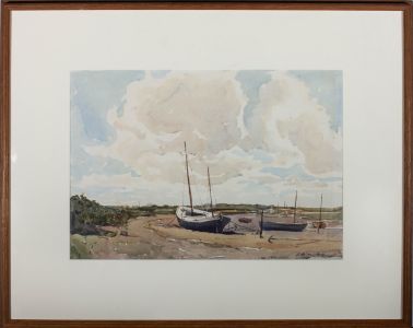 Adrian Hill PROI RBA (1895-1977) - Mid 20thC Watercolour, Estuary At Low Tide