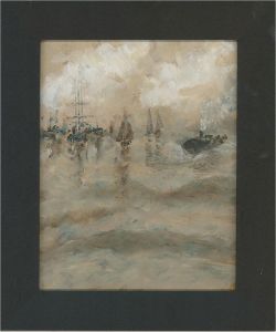 Mid 20th Century Oil - Ships at Sea
