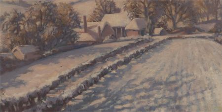 Roy Perry - Contemporary Oil, Snowy Afternoon