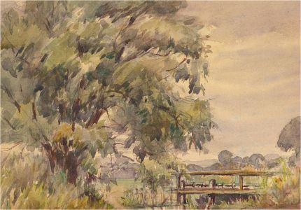 20th Century Watercolour - Storm Impending