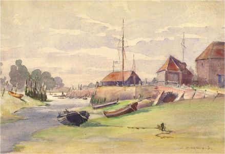C. P. Hancock - Signed Mid 20th Century Watercolour, The Boat Yard