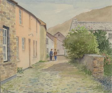 J.A. Pusey - 1993 Watercolour, Boscastle, Cornwall