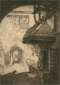 William James Lucas (b.1888) - 1925 Etching, Exeter College
