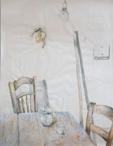 Susan Moxley - 1982 Watercolour, Kitchen Interior