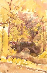 Early 20th Century Watercolour - Forest Bridge