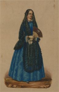 R. W. Wearing - Mid 19th Century Watercolour, Portrait of a Spanish Lady