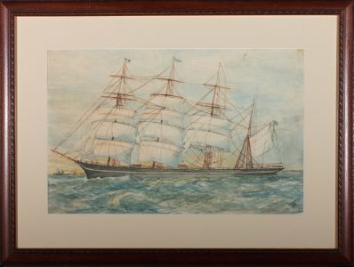T. Davies - 1926 Watercolour, The Sindia