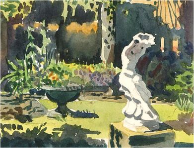 Terry Shelbourne (1930-2020) - 20th Century Watercolour, Garden Scene