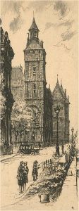 Leopold Robin (1877-1939) - Early 20th Century Etching, Paris la Conciergerie