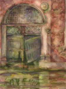 Julie Collino - 20th Century Watercolour, The Broken Door, Venice