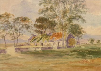 Late 19th Century Watercolour - Highlands Scottish Bothy