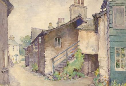 Early 20th Century Watercolour - Behind The Houses
