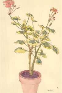 Fyffe Christie (1918-1979) - Mid 20th Century Watercolour, Potted Geranium