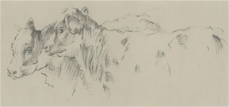 Franco Matania (1922-2006) - 20th Century Graphite Drawing, Cattle