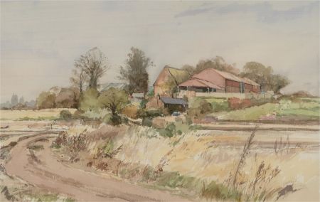 Keith Johnson (1931-2018) - Contemporary Watercolour, Hill Farm, Limpenho