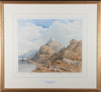 Frederick George Reynolds Snr. (1828-1921) - Watercolour, Braubach on the Rhine