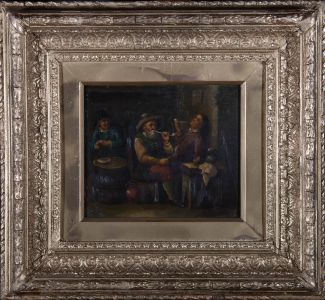 Manner of Adriaen Brouwer (1605-1638) - Mid 19th Century Oil, Drunkard's Inn