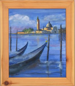 V.W. Adams - Contemporary Oil, Venice Scene