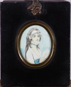 Miniature 19th Century Watercolour - Female Portrait