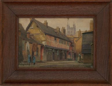 E.A. Evacustes Phipson (1854-1931) - 1905 Watercolour, Old Raven Inn, Gloucester